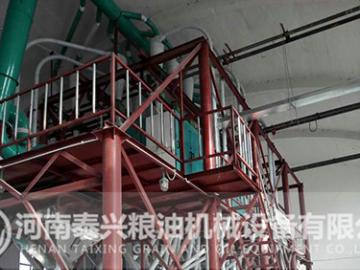 新疆庫爾勒60噸面粉機(jī)械設(shè)備安裝案例